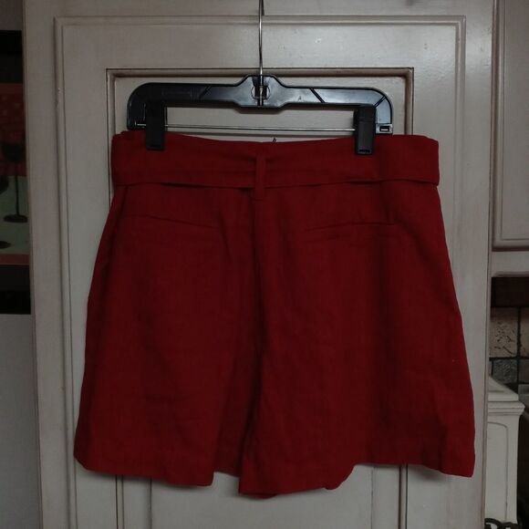 Dèluc Sz. S New with Tags Linen Blend Marylin' Short in Fire Brick - Picture 8 of 9